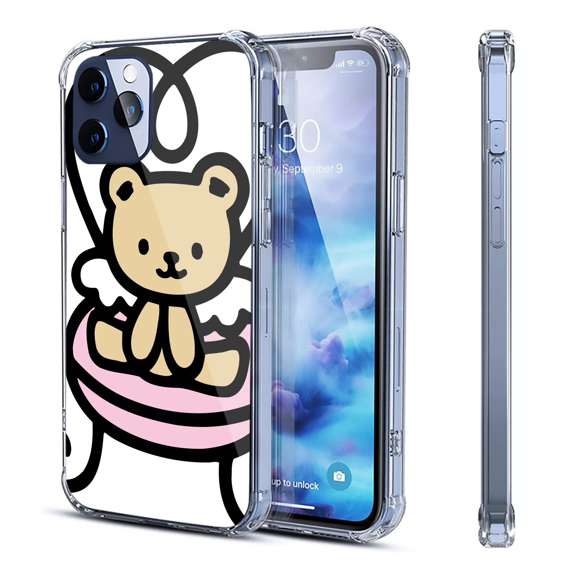 （画像用） Hello Kitty ハローキティ 【iPhone 12シリーズ対応】透明スマホケース（クリアソフトケース）